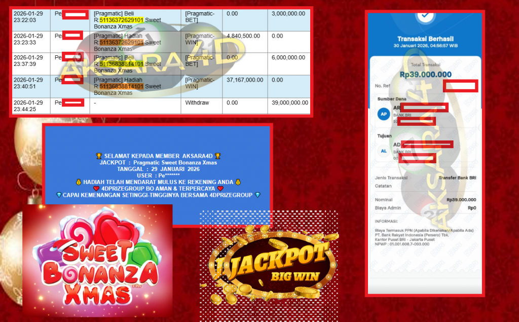 AKSARA4D JACKPOT PRAGMATIC SLOT “Sweet Bonanza Xmas”‎‏‏‎‎ ‎‎‏‏‎ ‎‏‏‎ ‎‏‏‎ ‎‎‏‏‎ ‎‏‏‎‎‎‏‏‎ ‎‏‏‎ ‎‏‏‎ ‎‎‏‏‎ ‎‏‏‎‎‎‏‏‎ ‎‏‏‎ ‎‏‏‎ ‎‎‏‏‎ ‎‏‏‎Rp39.000.000,- LUNAS