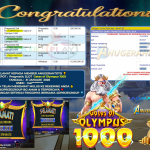 ANUGERAHTOTO JACKPOT PRAGMATIC SLOT “Gates of Olympus 1000” Rp 10.500.000,- LUNAS