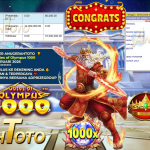 ANUGERAHTOTO JACKPOT PRAGMATIC SLOT ”Gates of Olympus 1000” Rp10,000.000,- LUNAS