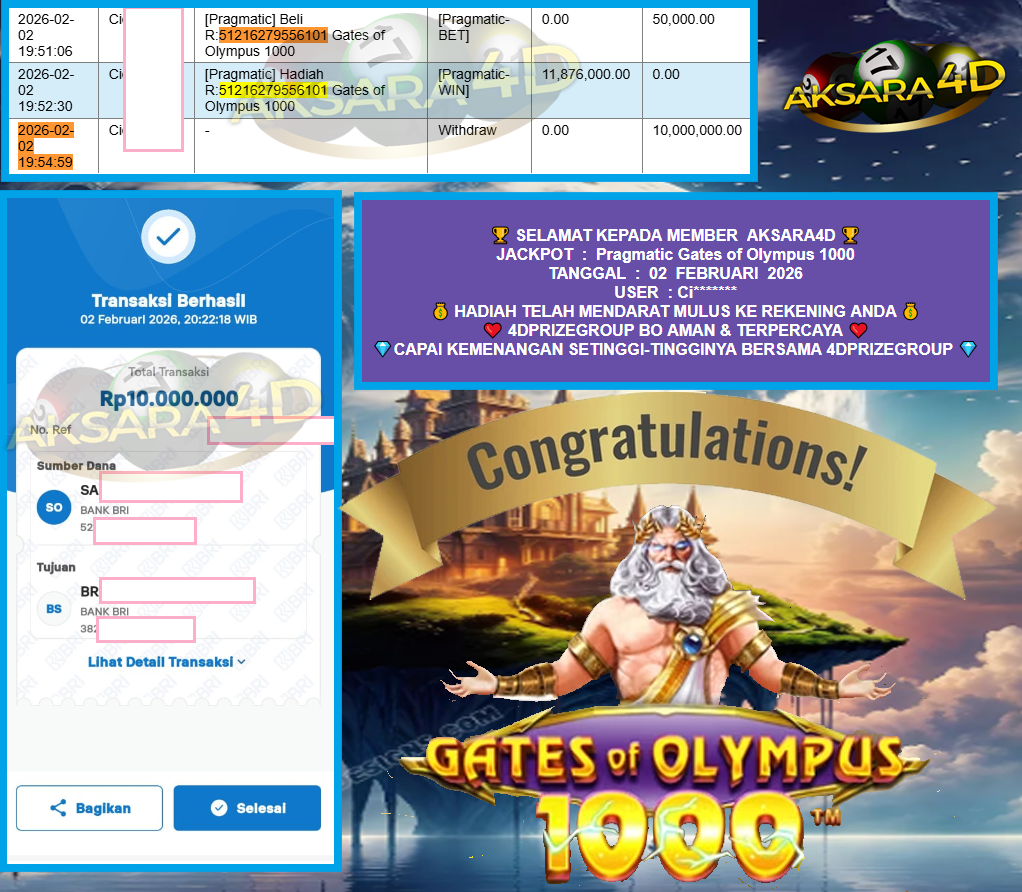 AKSARA4D JACKPOT PRAGMATIC SLOT “Gates of Olympus 1000″‎‏‏‎‎ Rp10.000.000,- LUNAS