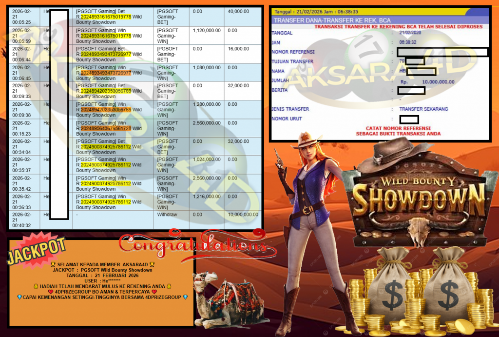 AKSARA4D JACKPOT PGSOFT “Wild Bounty Showdown”‎‎‏‏ ‎‎‏‏‎‎‏‏Rp10.000.000,- LUNAS