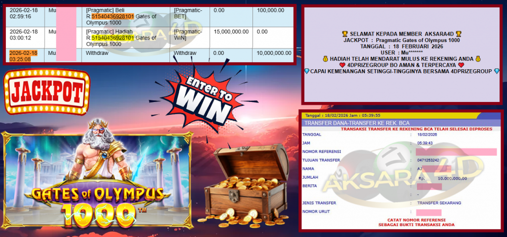 AKSARA4D JACKPOT PRAGMATIC SLOT “Gates of Olympus 1000″‎‏‏‎‎ Rp10.000.000,- LUNAS