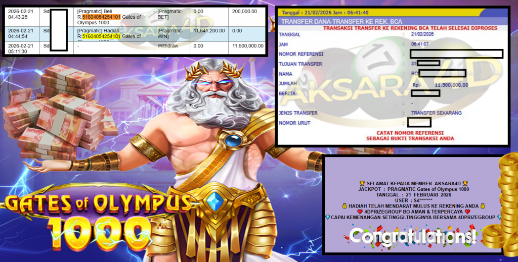 AKSARA4D JACKPOT PRAGMATIC SLOT “Gates of Olympus 1000″‎‏‏‎‎ Rp11.500.000,- LUNAS