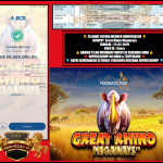 INDOVEGAS4D JACKPOT PRAGMATIC “Great Rhino Megaways”‎‏‏‎‎                               Rp 20.000.000,- LUNAS