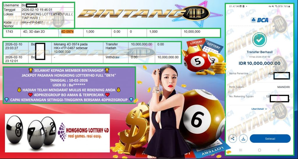 BINTANG4DP JACKPOT PASARAN HONGKONG LOTTERY4D FULL “0974” ‎‎‏‏‎ ‎‏‏‎ ‎‏‏‎ ‎‎‏‏‎ ‎‏‏‎ ‎‏‏‎‎‎‏‏‎ ‎‏‏‎ ‎‏‏‎ ‎‎‏‏‎ ‎‏‏‎ ‎‏‏‎‎‎‏‏‎ ‎‏‏‎ ‎‏‏‎‎‏‏‎Rp 10.000.000,- LUNAS