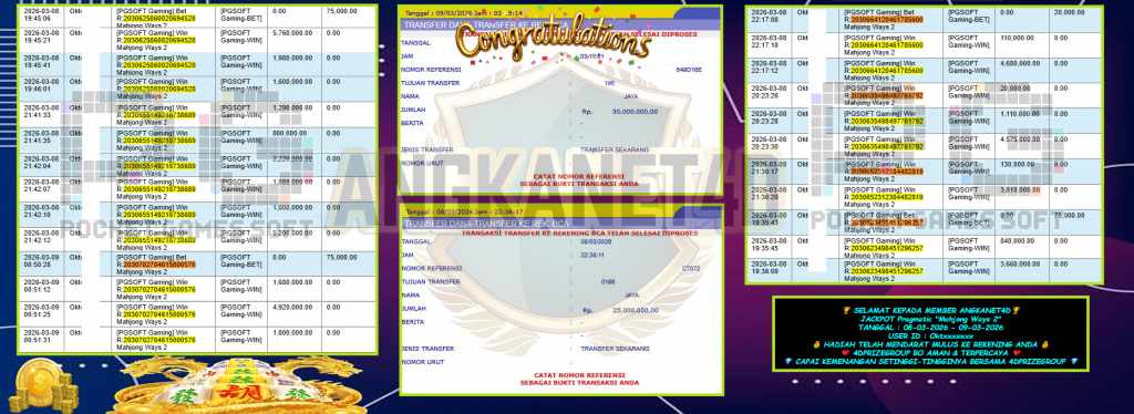 ANGKANET4D JACKPOT PGSOFT Gaming “Mahjong Ways 2″‎‏‏‎‎ Rp55.000.000,- LUNAS