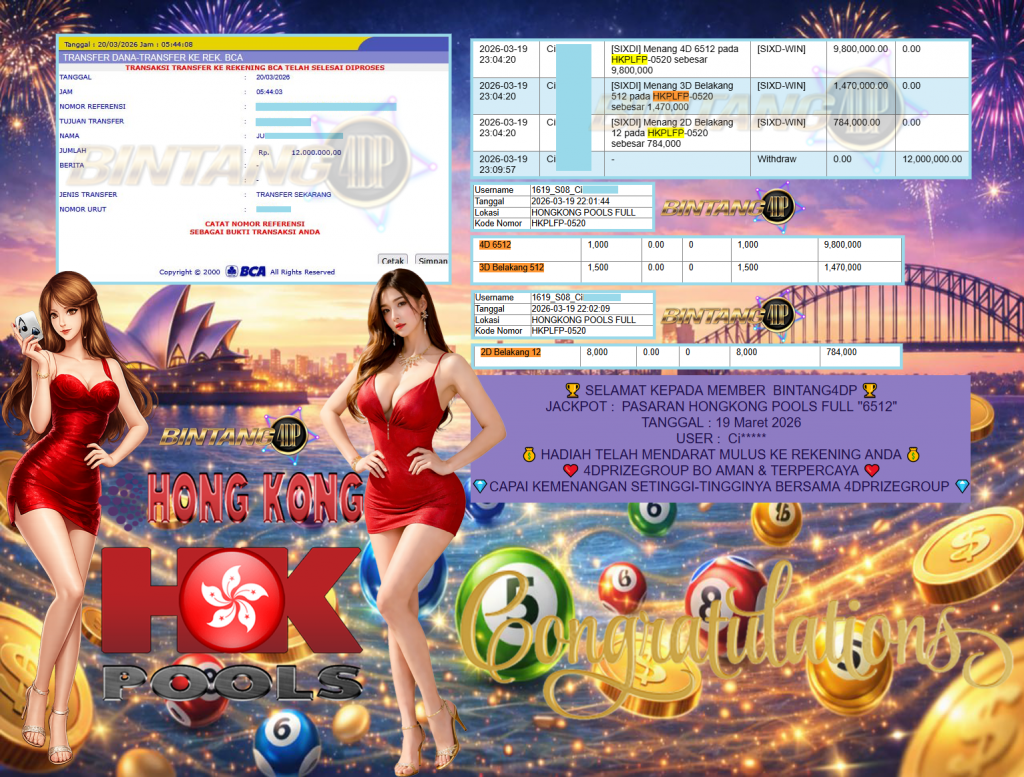 BINTANG4DP JACKPOT PASARAN ” HONGKONG POOLS FULL ”6512″ ” Rp 12,000,000,- LUNAS