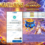 BINTANG4DP JACKPOT PRAGMATIC ” Gates of Olympus Super Scatter ” Rp 12,000,000.,- LUNAS