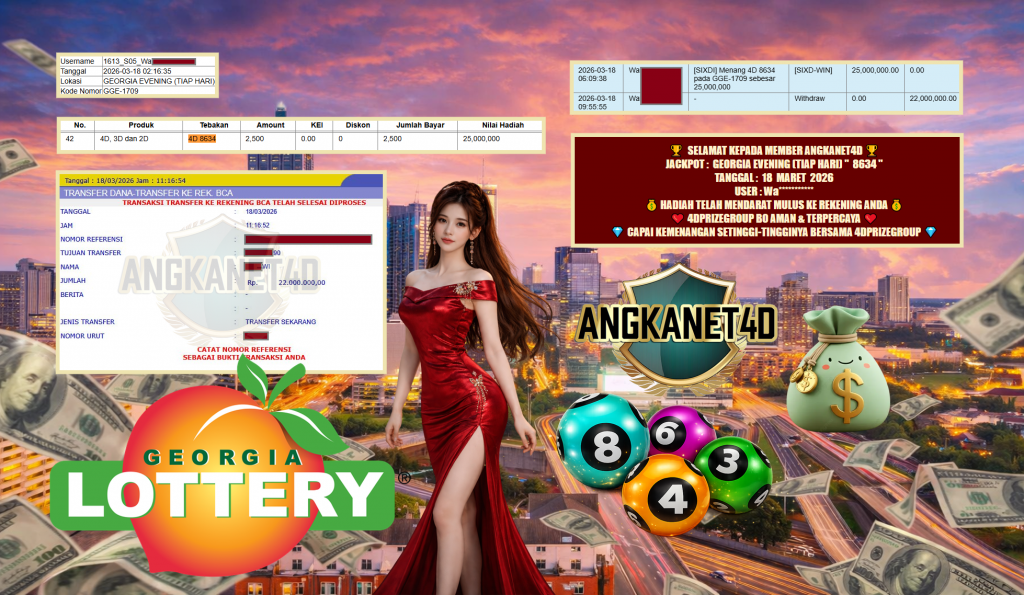 ANGKANET4D JACKPOT PASARAN GEORGIA EVENING (TIAP HARI) ” 8634 ” Rp 22.000.000,- LUNAS