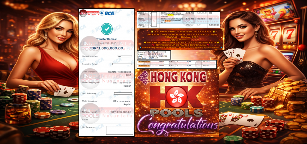 INDO-POOLS JACKPOT PASARAN ” HONGKONG POOLS FULL ”4383″ ” Rp 11,000,000,- LUNAS