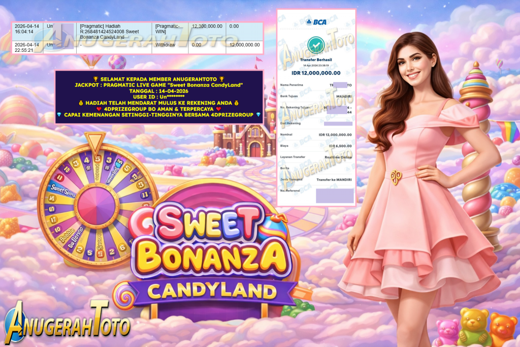 ANUGERAHTOTO JACKPOT PRAGMATIC LIVE GAME “Sweet Bonanza CandyLand” ‎‏‏‎‎‎‏‏‎ ‎‏‏‎ ‎‏‏‎ ‎‎‏‏‎ ‎‏‏‎ ‎‏‏‎‎‎‏‏‎ ‎‏‏‎ ‎‏‏‎Rp 12.000.000,- LUNAS