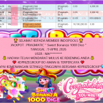 INDOPOOLS JACKPOT PRAGMATIC “Sweet Bonanza 1000 Dice”‎‏‏‎‎ Rp13.000.000,- LUNAS