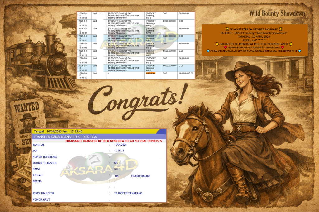 AKSARA4D JACKPOT PGSOFT Gaming “Wild Bounty Showdown”‎‎‏‏ ‎‎‏‏‎‎‏‏Rp10.000.000,- LUNAS