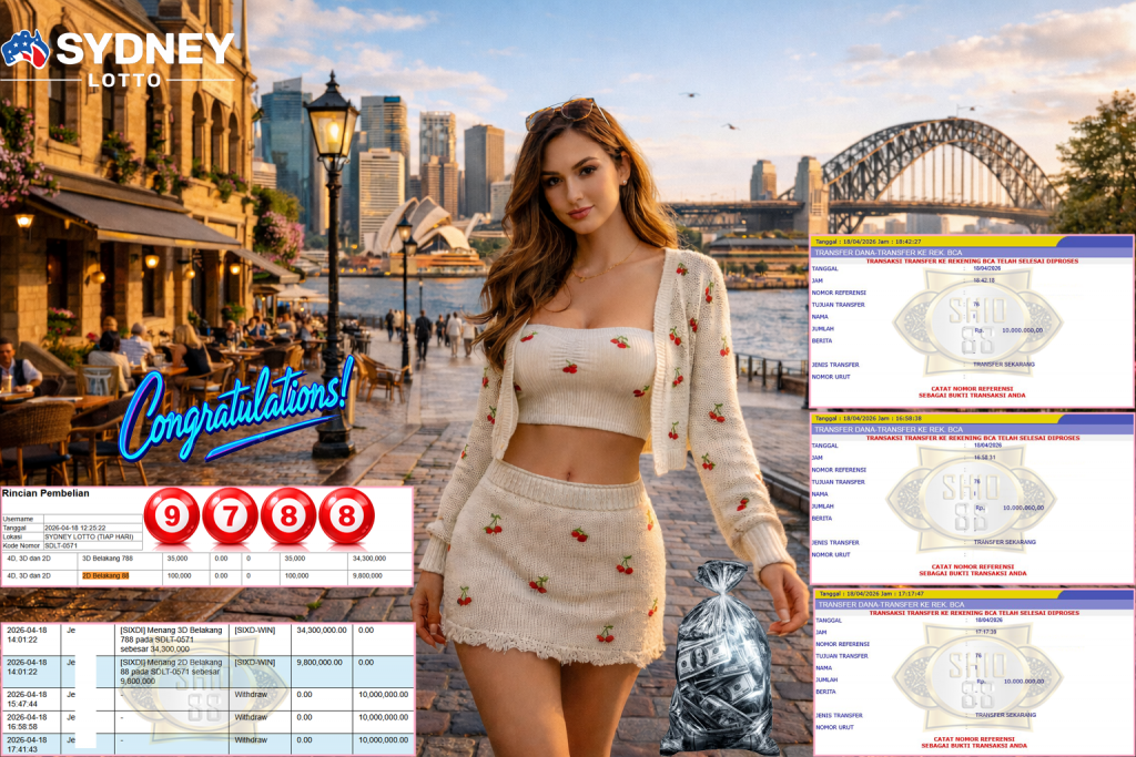 SHIO88 JACKPOT PASARAN SYDNEY LOTTO “9788” Rp43.500.000,- LUNAS