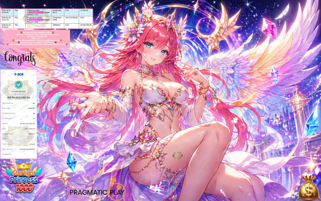 SHIO88 JACKPOT PRAGMATIC SLOT “Starlight Princess 1000” Rp50.000.000,- LUNAS