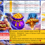 INDO-POOLS JACKPOT PRAGMATIC “Gates of Olympus Super Scatter” Rp16.847.000,- LUNAS