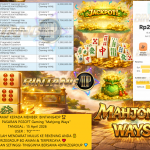 BINTANG4DP JACKPOT PGSOFT Gaming “Mahjong Ways” Rp20.000.000,- LUNAS