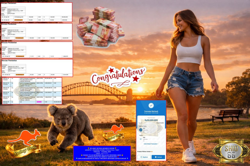 SHIO88 JACKPOT PASARAN SYDNEY POOLS FULL “1502” Rp50.000.000,- LUNAS